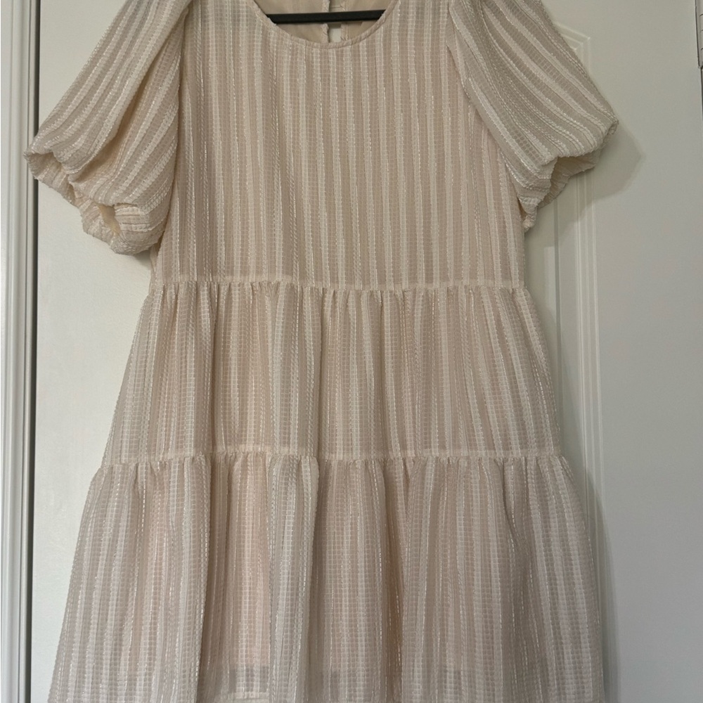 Charming Cream Women Mini Dress